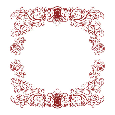 Frame ornament vintage classic element decorationのイラスト素材