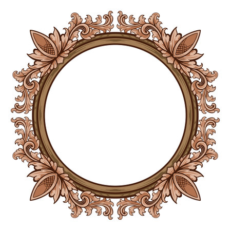 Frame ornament vintage classic element decorationのイラスト素材