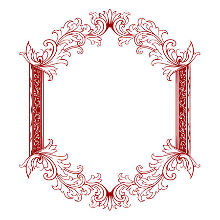 Frame ornament vintage classic element decorationのイラスト素材