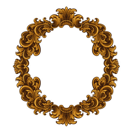 Frame ornament vintage classic element decorationのイラスト素材