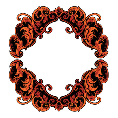 Frame ornament vintage classic element decorationのイラスト素材