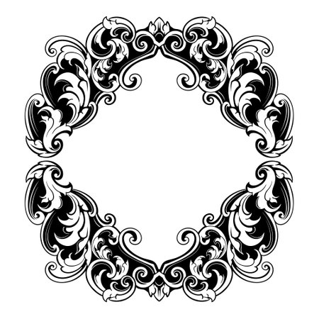 Frame ornament vintage classic element decorationのイラスト素材