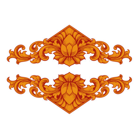 Frame ornament vintage classic element decorationのイラスト素材