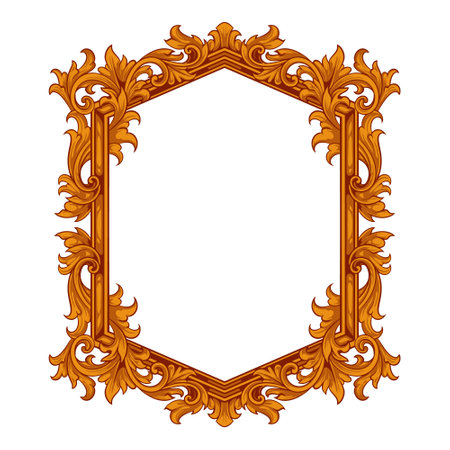 Frame ornament vintage classic element decorationのイラスト素材