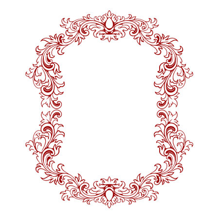 Frame ornament vintage classic element decorationのイラスト素材
