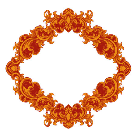 Frame ornament vintage classic element decorationのイラスト素材