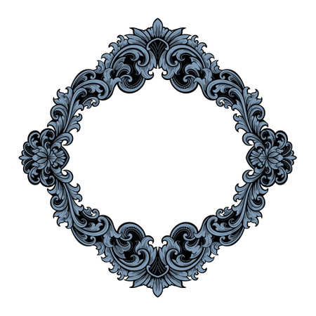 Frame ornament vintage classic element decorationのイラスト素材