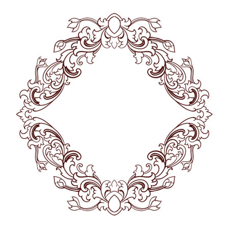 Frame ornament vintage classic element decorationのイラスト素材