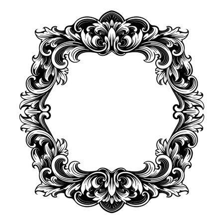 Frame ornament vintage classic element decorationのイラスト素材