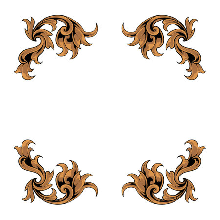 Frame ornament vintage classic element decorationのイラスト素材