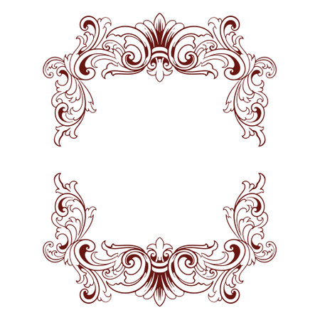 Frame ornament vintage classic element decorationのイラスト素材