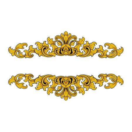 Frame ornament vintage classic element decorationのイラスト素材