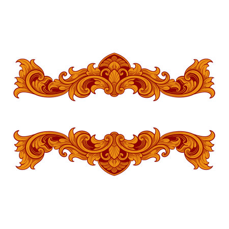 Frame ornament vintage classic element decorationのイラスト素材