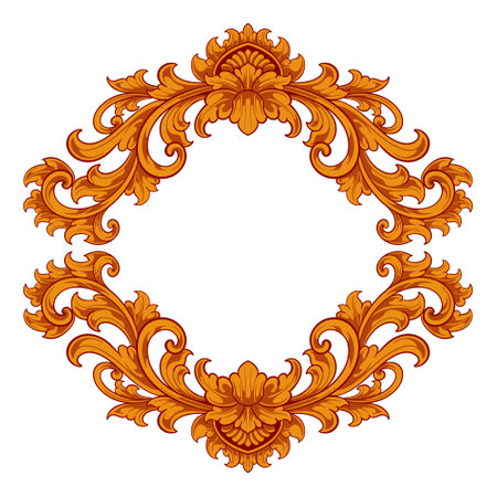 Frame ornament vintage classic element decorationのイラスト素材