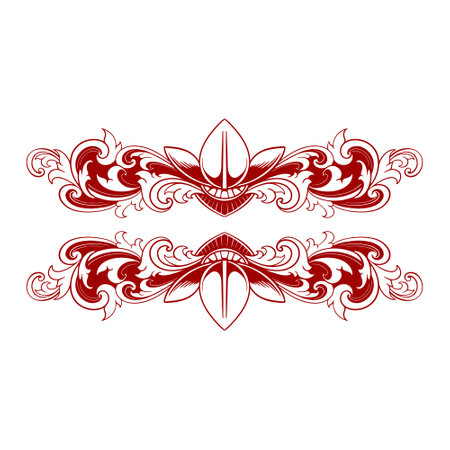 Frame ornament vintage classic element decorationのイラスト素材