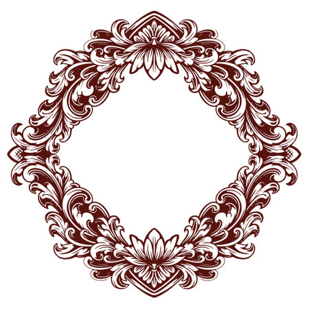 Frame ornament vintage classic element decorationのイラスト素材