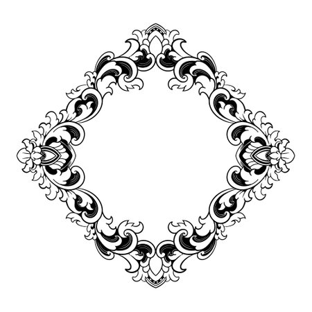 Frame ornament vintage classic element decorationのイラスト素材