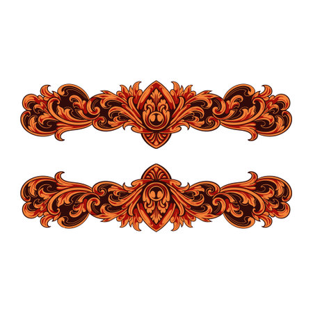 Frame ornament vintage classic element decorationのイラスト素材