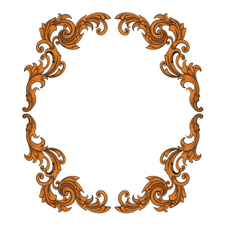 Frame ornament vintage classic element decorationのイラスト素材