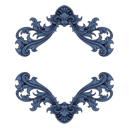 Frame ornament vintage classic element decorationのイラスト素材