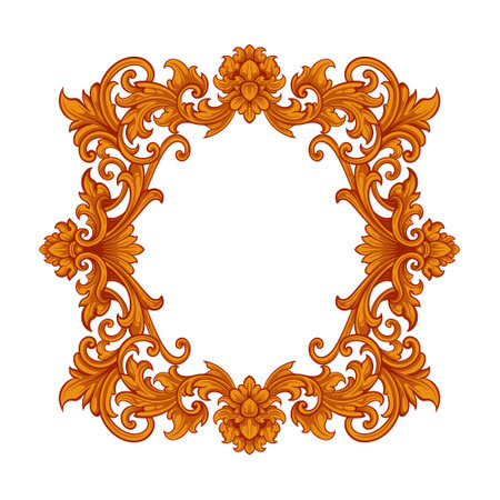 Frame ornament vintage classic element decorationのイラスト素材