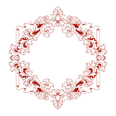 Frame ornament vintage classic element decorationのイラスト素材