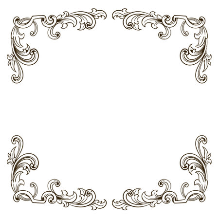 Elegant oval frame with decorative ornament. Vector clip art.のイラスト素材