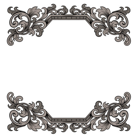 Elegant oval frame with decorative ornament. Vector clip art.のイラスト素材