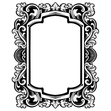 Vintage baroque ornament. Decorative element filigree calligraphy vector. You can use for wedding decoration of greeting card and laser cutting.のイラスト素材