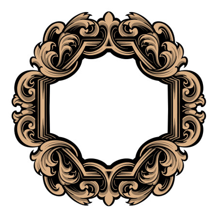 Vintage baroque ornament. Decorative element filigree calligraphy vector. You can use for wedding decoration of greeting card and laser cutting.のイラスト素材