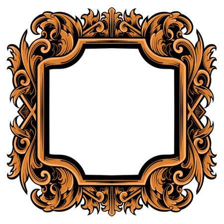 Vintage baroque ornament. Decorative element filigree calligraphy vector. You can use for wedding decoration of greeting card and laser cutting.のイラスト素材