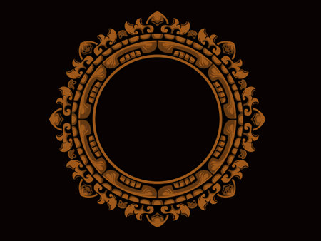 Luxury Frame Ornament Wedding Decorationのイラスト素材