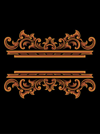 Luxury Frame Ornament Wedding Decorationのイラスト素材