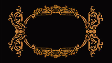 Luxury Frame Ornament Wedding Decorationのイラスト素材
