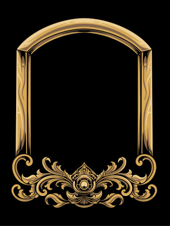 Luxury Frame Ornament Wedding Decorationのイラスト素材