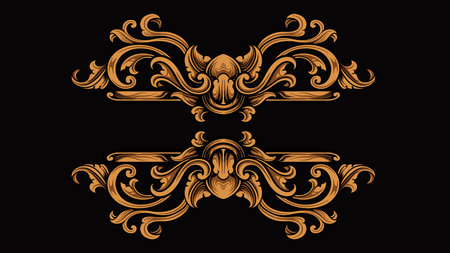 Luxury Frame Ornament Wedding Decorationのイラスト素材