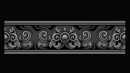 Beautiful ornament in the style of baroque. Vector illustrationのイラスト素材