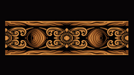 Beautiful ornament in the style of baroque. Vector illustrationのイラスト素材