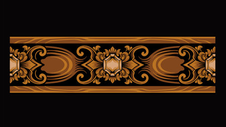 Beautiful ornament in the style of baroque. Vector illustrationのイラスト素材