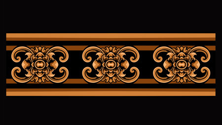 Beautiful ornament in the style of baroque. Vector illustrationのイラスト素材