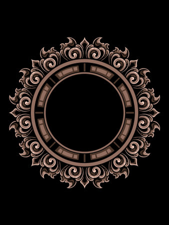 Ornament element filigree calligraphy vector. You can use for wedding decoration of greeting card and laser cutting.のイラスト素材