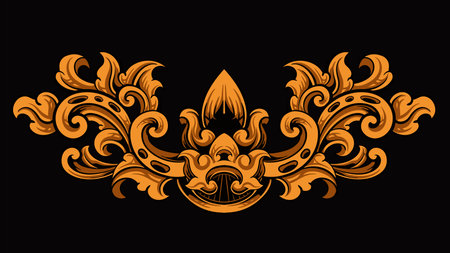 Classical baroque vector set of elements for design. Decorative design element filigree calligraphy vector. You can use for wedding decoration of greeting card and laser cutting.のイラスト素材