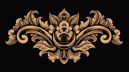 Classical baroque vector set of elements for design. Decorative design element filigree calligraphy vector. You can use for wedding decoration of greeting card and laser cutting.のイラスト素材