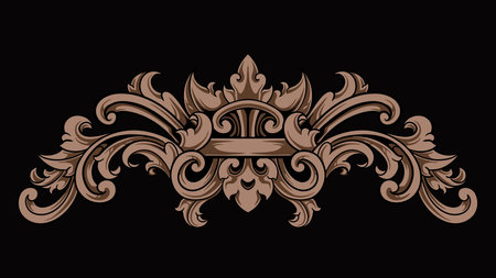 Classical baroque vector set of elements for design. Decorative design element filigree calligraphy vector. You can use for wedding decoration of greeting card and laser cutting.のイラスト素材