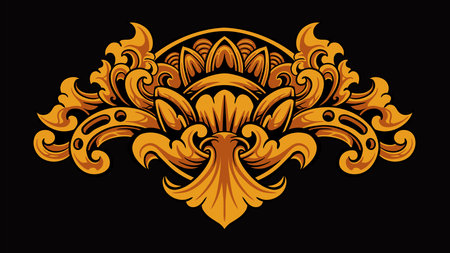 Classical baroque vector set of elements for design. Decorative design element filigree calligraphy vector. You can use for wedding decoration of greeting card and laser cutting.のイラスト素材