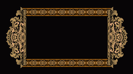 Vintage baroque frame. Baroque vector ornament.のイラスト素材