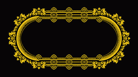 Vintage baroque frame. Baroque vector ornament.のイラスト素材
