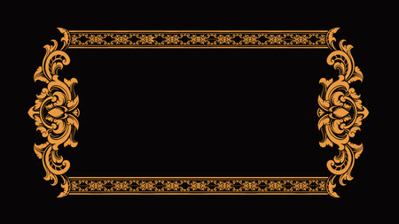 Vintage baroque frame. Baroque vector ornament.のイラスト素材