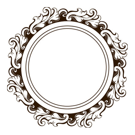 Vintage baroque frame. Baroque vector ornament.のイラスト素材