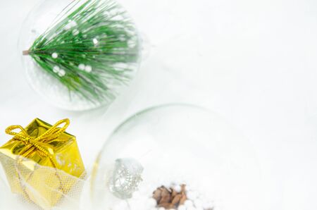 Christmas tree decorating ball placed on a white background.の写真素材